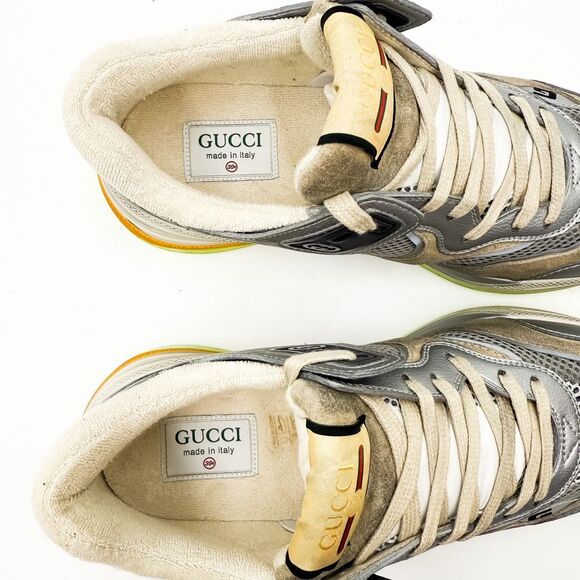 Gucci GG Sneakers Trainers Logo Grey Ultrapace Trainers EU 39.5 US 9.5 - Picture 8 of 10